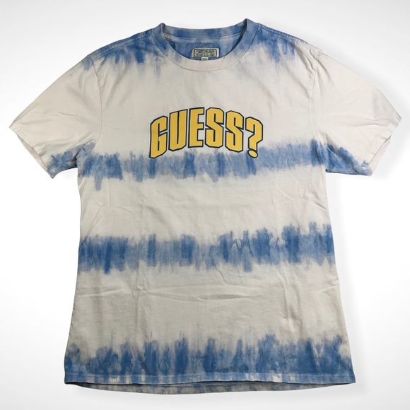 Vintage 90’s Guess Originals Blue Tie Dye TShirt Sz M